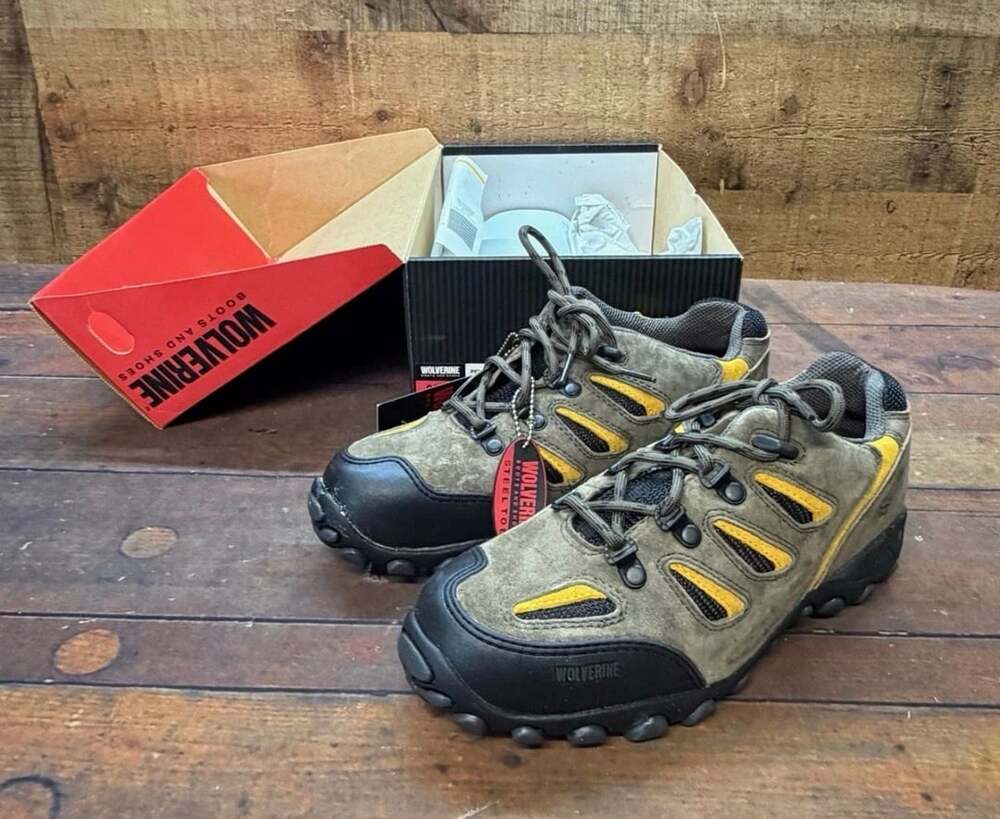 Wolverine Petoskey Lo Steel Toe Hiker Size 8W Stone Hiking Shoes